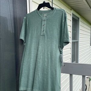 Sonoma Sage Green Short Sleeve Henley